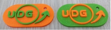 Designing keychain with the UDG logo
